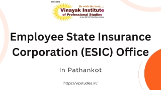 Employee State Insurance Corporation (ESIC) Office in Pathankot