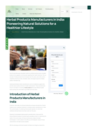 Top Herbal Drink Manufacturer in India | Natural, Refreshing Beverages