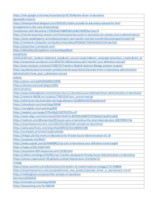 Chofer Privado Barcelona