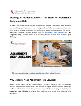 Excelling in Academic Success The Need for Professional Assignment Help