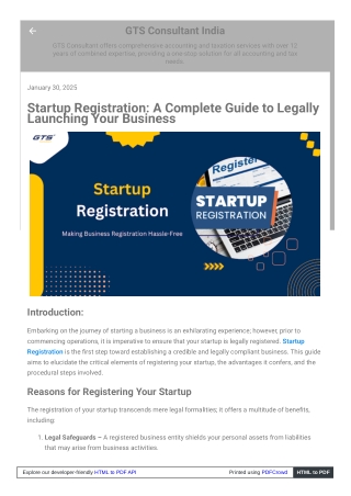 Startup Registration: A Complete Guide to Legally Launching Your Business