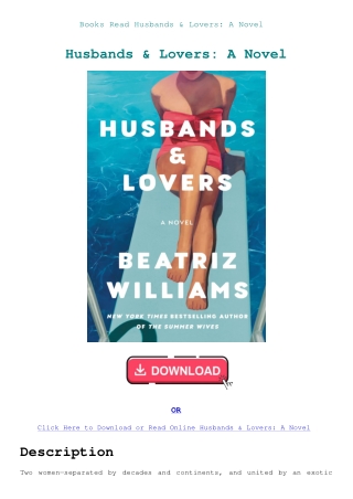 Books Read Husbands & Lovers A Novel