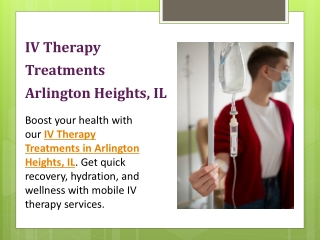 IV Therapy Treatments Arlington Heights, IL