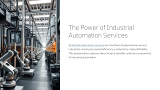 The Power of Industrial Automation Services