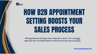 Boost Your Sales Process with B2B Appointment Setting