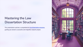 Mastering the Law Dissertation Structure