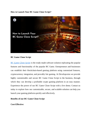How to Launch Your BC Game Clone Script_