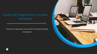 Leadership Programs for Canadian Companies