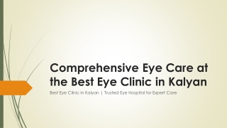 Best Eye Clinic in Kalyan | Trusted Eye Hospital for Expert Care