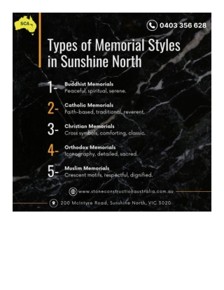 Best Memorial Styles Designs | Stone Construction Australia