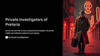 Private Investigator Company in Pretoria