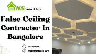 False Ceiling Contractor in Bangalore