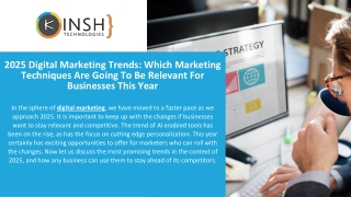 2025 Digital Marketing Trends Which Marketing Techniques Are Going To BeRelevant