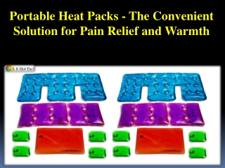Portable Heat Packs - The Convenient Solution for Pain Relief and Warmth