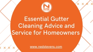 Essential Gutter Cleaning Advice and Service for Homeowners