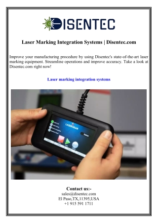 Laser Marking Integration Systems  Disentec.com