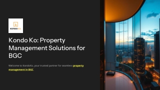 Kondo Ko Property Management Solutions for BGC Real Estate