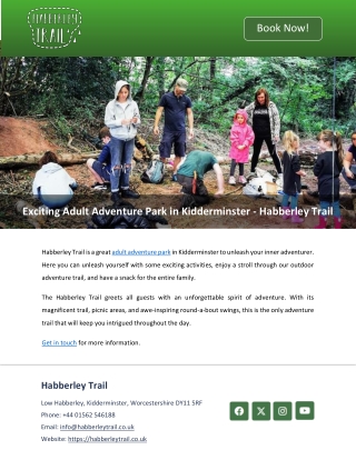 Exciting Adult Adventure Park in Kidderminster - Habberley Trail