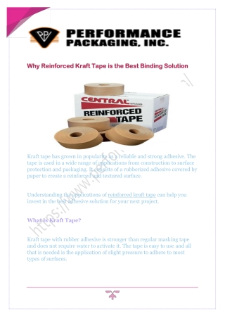 Why Reinforced Kraft Tape is the Best Binding Solution