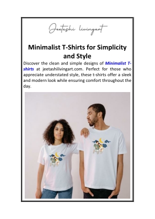 Minimalist T-Shirts for Simplicity and Style