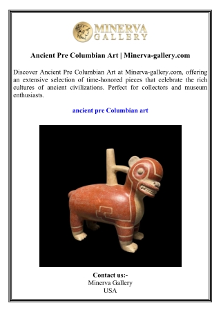 Ancient Pre Columbian Art  Minerva-gallery.com