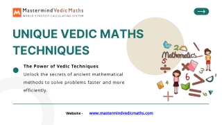 Master Unique Vedic Maths Techniques – Learn Faster & Smarter!