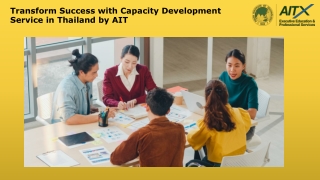 Transform Success with Capacity Development Service in Thailand by AIT