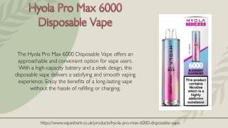 Hyola Pro Max 6000 Disposable Vape