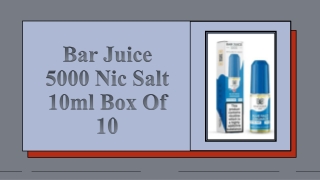 Bar Juice 5000 Nic Salt 10ml Box Of 10