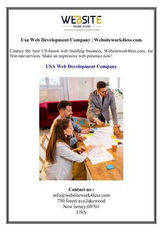 Usa Web Development Company  Websitework4less.com