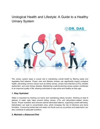 Urological Health and Lifestyle_ A Guide to a Healthy Urinary System
