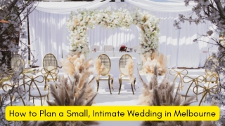 How to Plan a Small, Intimate Wedding in Melbourne
