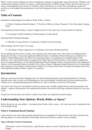 “Choosing Between Brush, Roller, or Spray? Insights from Pros!”