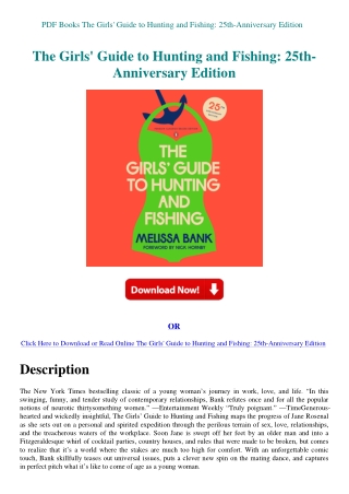PDF Books The Girls' Guide to Hunting and Fishing 25th-Anniversary Edition