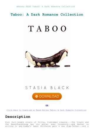 eBooks READ Taboo A Dark Romance Collection