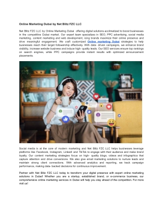 Online Marketing Dubai by Net Blitz FZC LLC