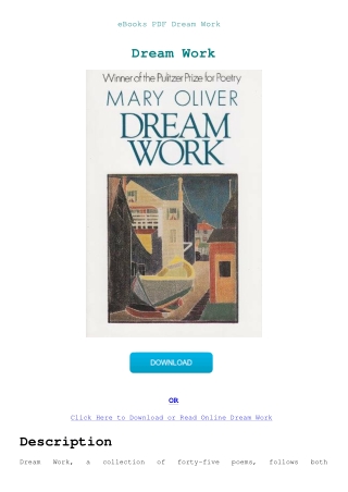 eBooks PDF Dream Work