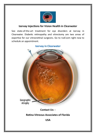 Izervay Injections for Vision Health in Clearwater