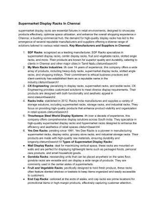 supermarket display racks