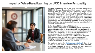 Impact of Value-Based Learning on UPSC Interview Personality blog -3