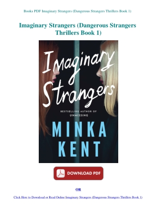 Books PDF Imaginary Strangers (Dangerous Strangers Thrillers Book 1)