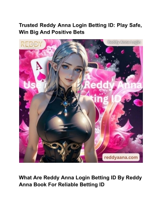 Trusted Reddy Anna Login Betting ID: Play Safe, Win Big And Positive Bets