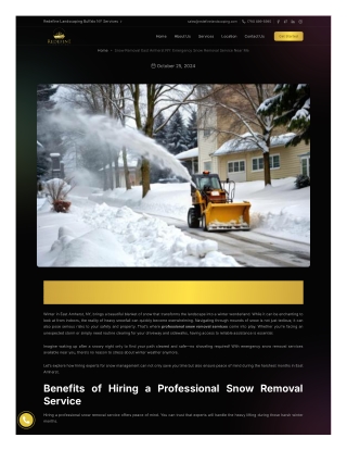 Snow Removal East Amherst NY Emergency Snow Removal Service Near Me