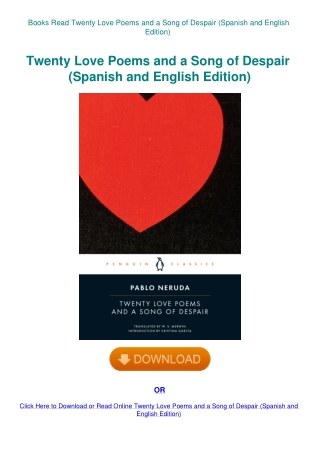 Books Read Twenty Love Poems and a Song of Despair (Spanish and English Edition)