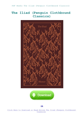 PDF Books The Iliad (Penguin Clothbound Classics)