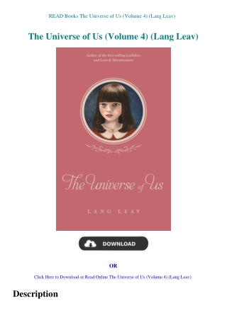 READ Books The Universe of Us (Volume 4) (Lang Leav)