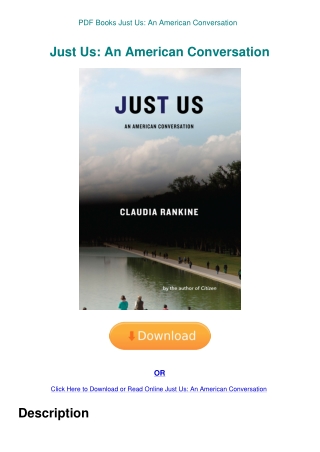 PDF Books Just Us An American Conversation