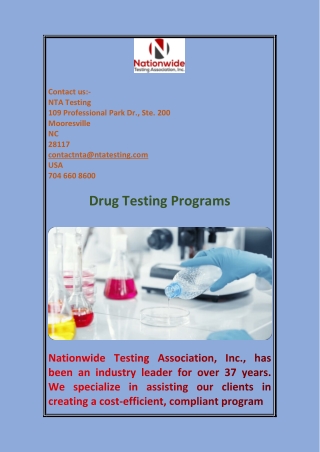Effective Random Drug Testing Programs for Workplace Compliance