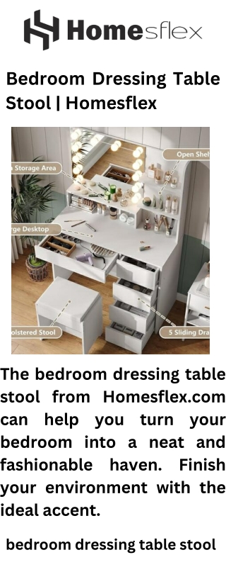 Bedroom Dressing Table Stool  Homesflex