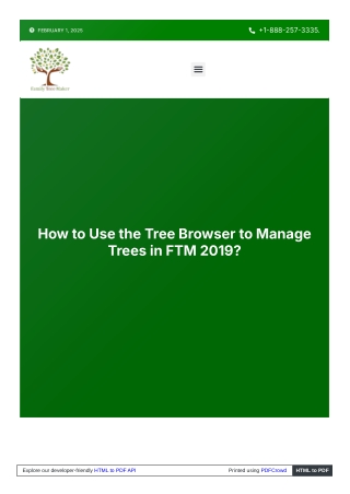 Use Tree Browser to Manage Your Trees
